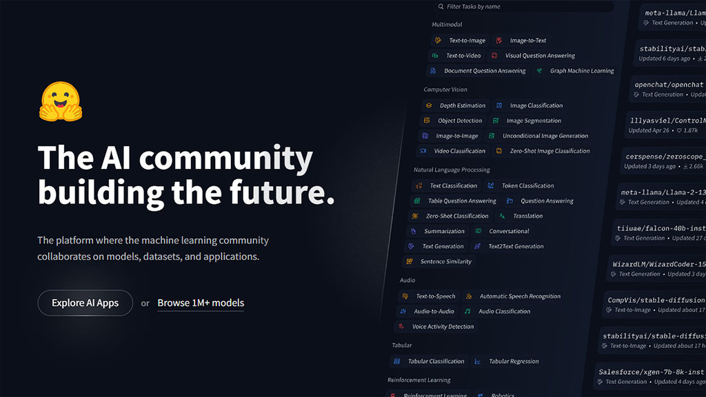 Ilustrasi situs hugging face. foto/https://huggingface.co/ Ilustrasi situs hugging face