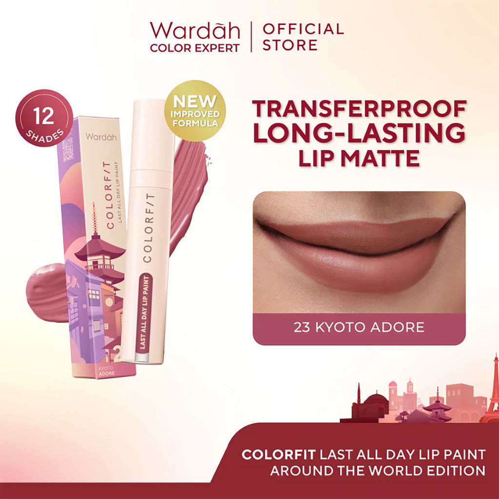 Wardah Colorfit Last All Day Lip Paint Around the World