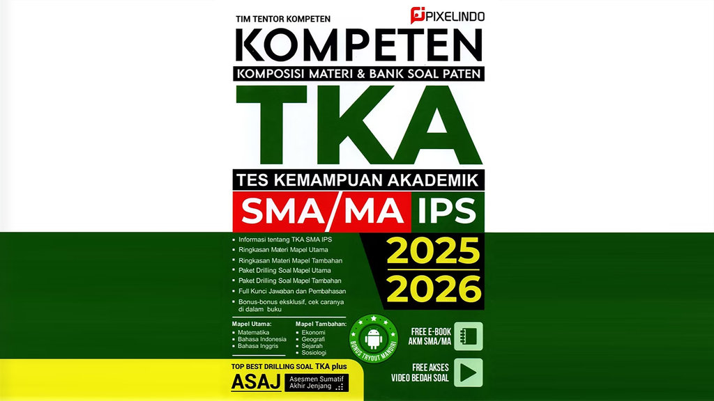 Buku TKA IPS. foto/Pixelindo Buku TKA IPS