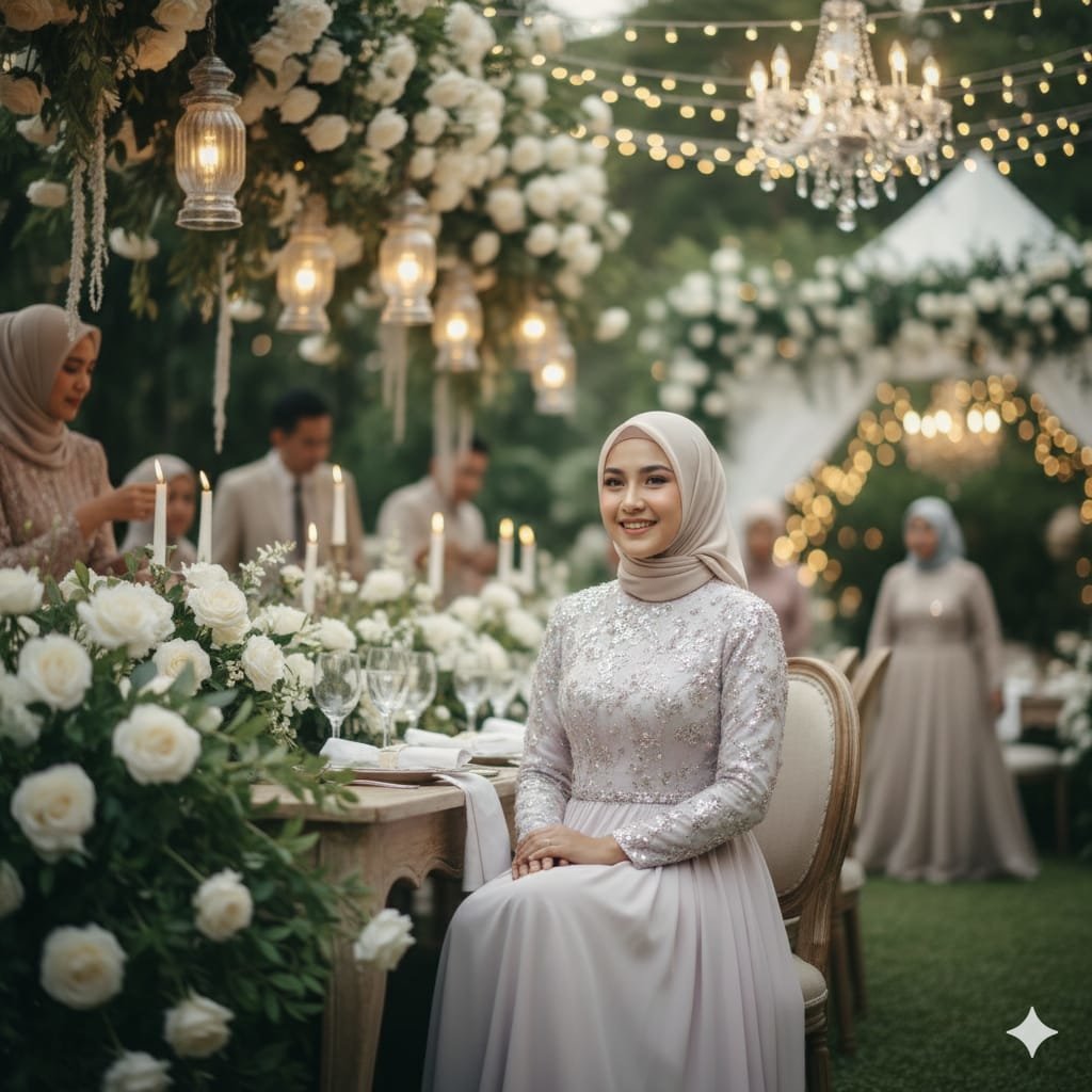 Prompt AI Wanita Berhijab Anggun. foto/Gemini AI Prompt AI Wanita Berhijab Anggun