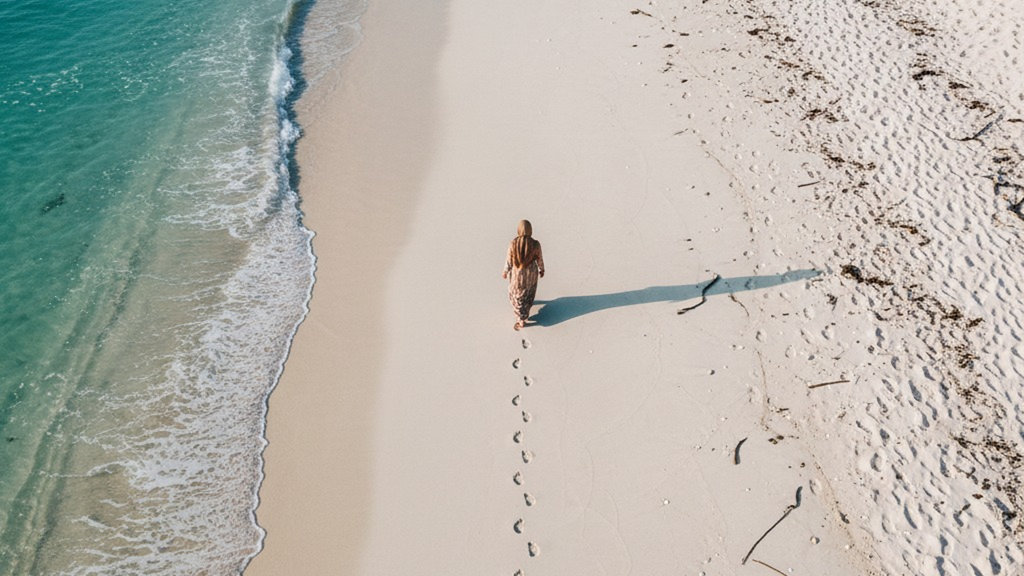 Hasil Generaor AI, Gemini AI Foto Wanita Berhijab di Pantai. FOTO/Gemini AI Prompt Gemini AI Foto Wanita Berhijab di Pantai