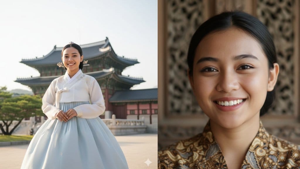 Prompt AI Edit Foto Hanbok Korea