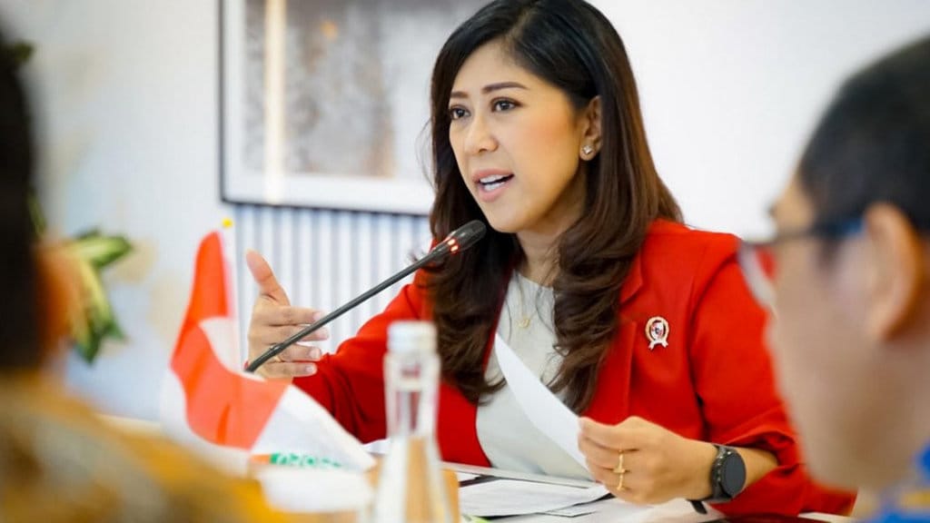 Menteri Komunikasi dan Digital, Meutya Hafid, menyebut pidato Presiden Republik Indonesia, Prabowo Subianto, di Sidang Majelis Umum Perserikatan Bangsa-Bangsa (PBB), Senin (23/9/2025), tirto.id/Supriyatin Iman Header Komdigi