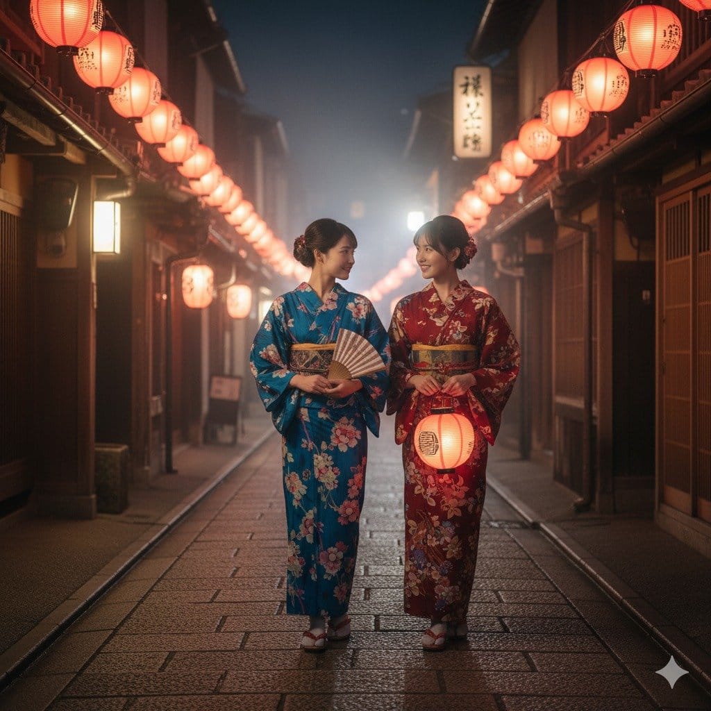 Prompt AI Foto di Korsel dan Jepang