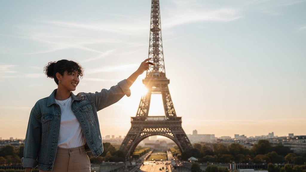 Prompt Gemini AI Foto Sendiri di Depan Menara Eiffel. foto/Gemini ai Prompt Gemini AI Foto Sendiri di Depan Menara Eiffel