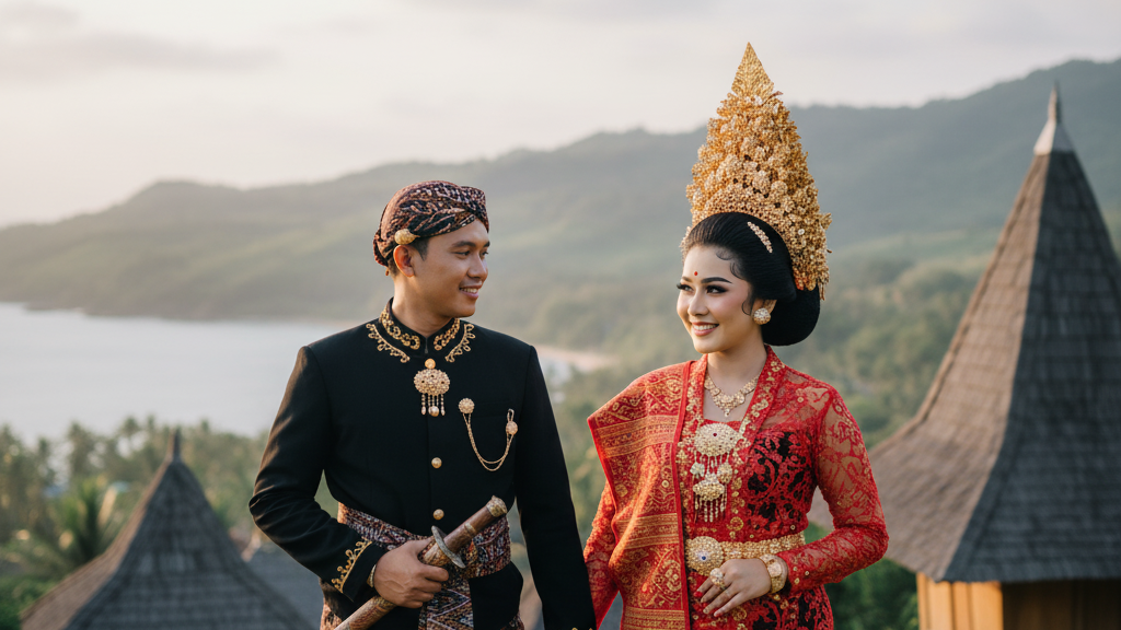 Gemini AI Pasangan Prewedding Adat NTB