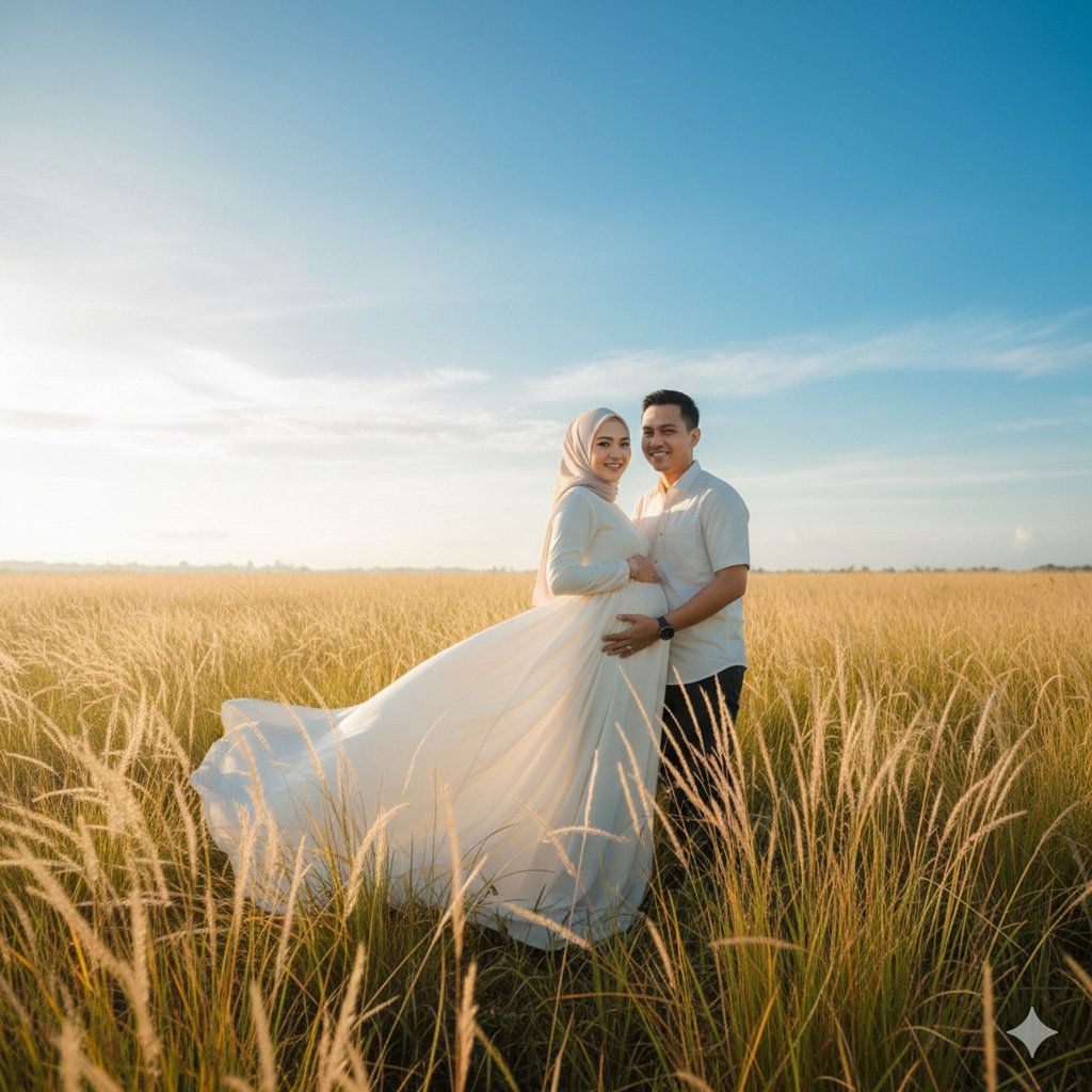 Hasil Generator AI, Gemini AI Foto Maternity. FOTO/Gemini AI Prompt Gemini AI Foto Maternity