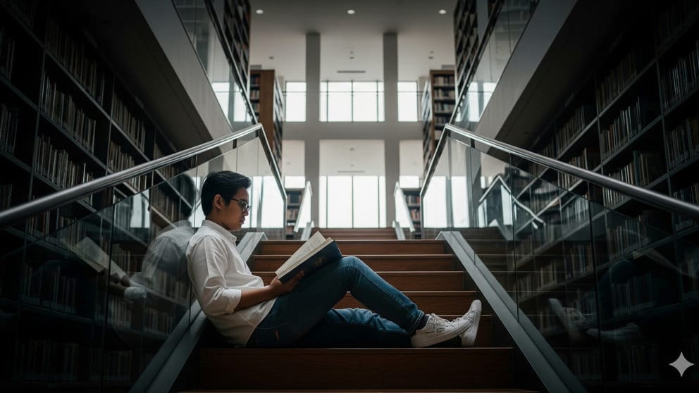 Prompt AI Foto di Perpustakaan