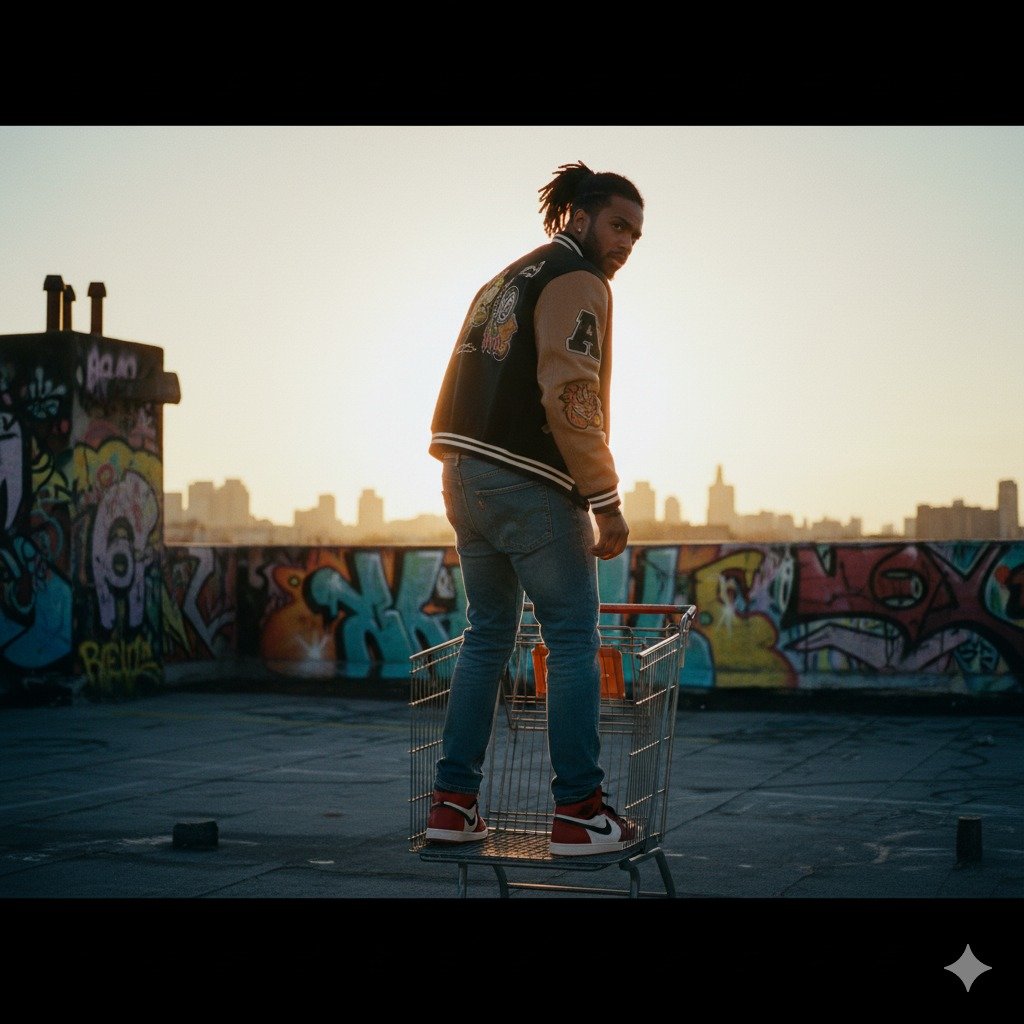 prompt AI foto di troli belanja