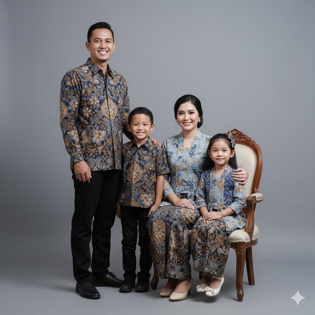 Prompt AI Foto Keluarga Pakai Batik