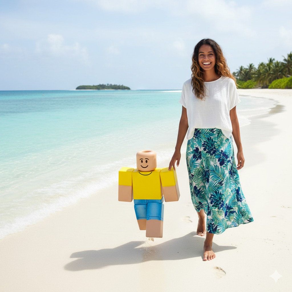 Prompt Gemini AI Foto Bareng Avatar Roblox