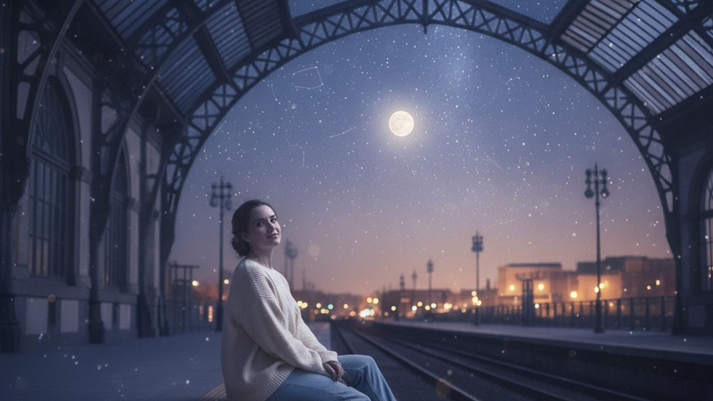 Foto Sendiri di Stasiun Kereta Kosong & Malam