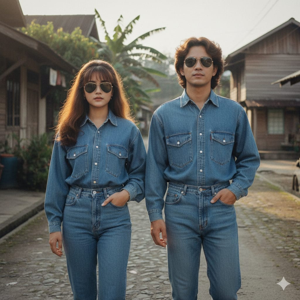 Hasil Generator AI, prompt AI Foto 90-an. FOTO/Gemini AI Prompt AI Foto 90-an