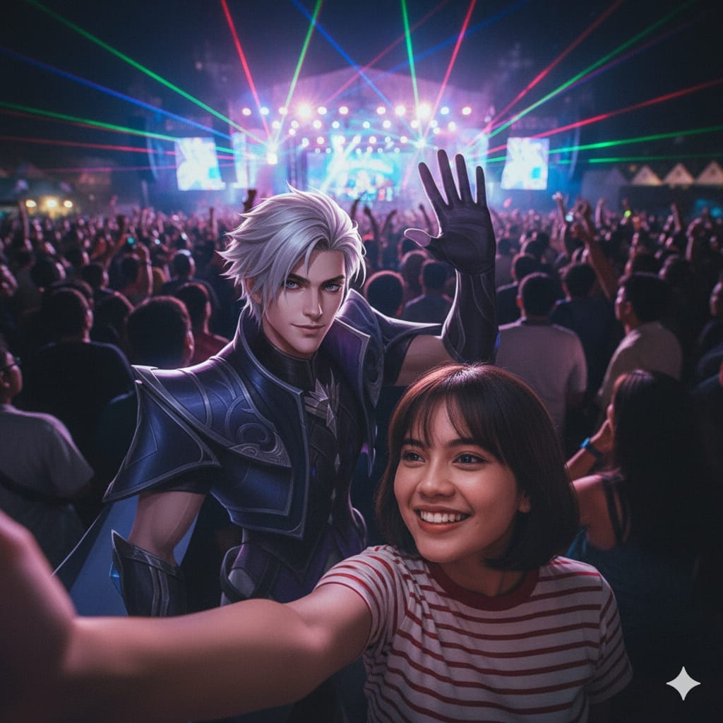 Hasil generator AI, Prompt AI Foto Hero Mobile Legend. Gemini AI Prompt AI Foto Hero Mobile Legend