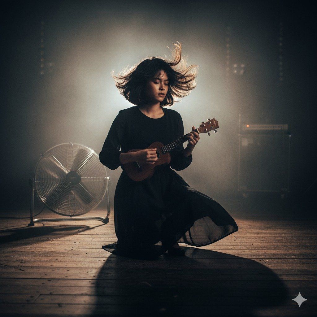 prompt AI foto musisi lagi di panggung. foto/gemini ai prompt AI foto musisi lagi di panggung