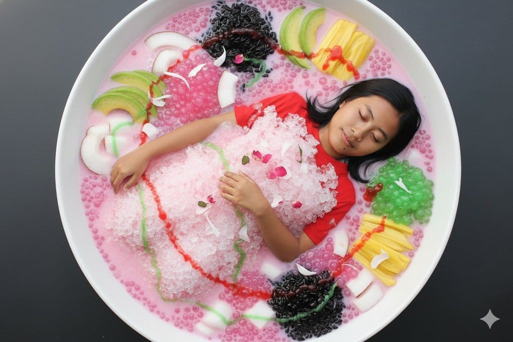  Prompt AI Foto Lucu Berselimutkan Makanan