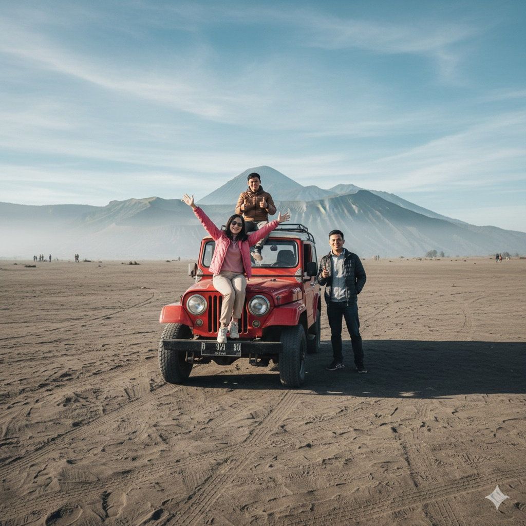 Hasil Generator AI, Prompt Gemini AI Foto di Gunung Bromo. FOTO/Gemini AI Prompt Gemini AI Foto di Gunung Bromo