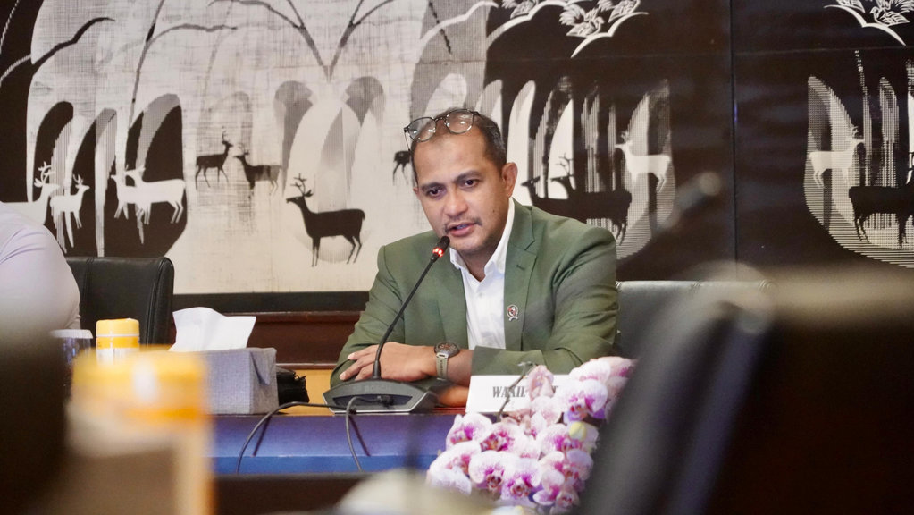 Wakil Menteri Hukum (Wamenkum), Eddy Hiariej, saat memberikan sambutan pada kegiatan Uji Publik RUU Tentang Tata Cara Pelaksanaan Pidana Mati, di Ruang Rapat Soepomo, Sekretariat Jenderal Kemenkum, Jakarta Selatan, Rabu (8/10/2025). (FOTO/Dok. Hum Kemenkum) Eddy Hiariej