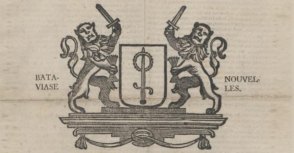 logo Bataviase Nouvelles. foto/Delpher/ttps://resolver.kb.n logo Bataviase Nouvelles