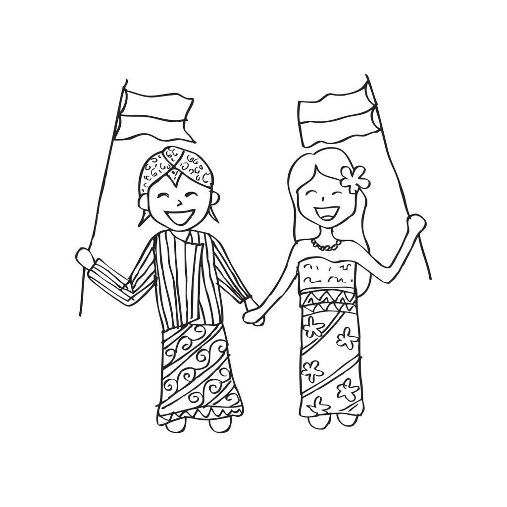 Ilustrasi Sketsa Gambar Mewarnai 