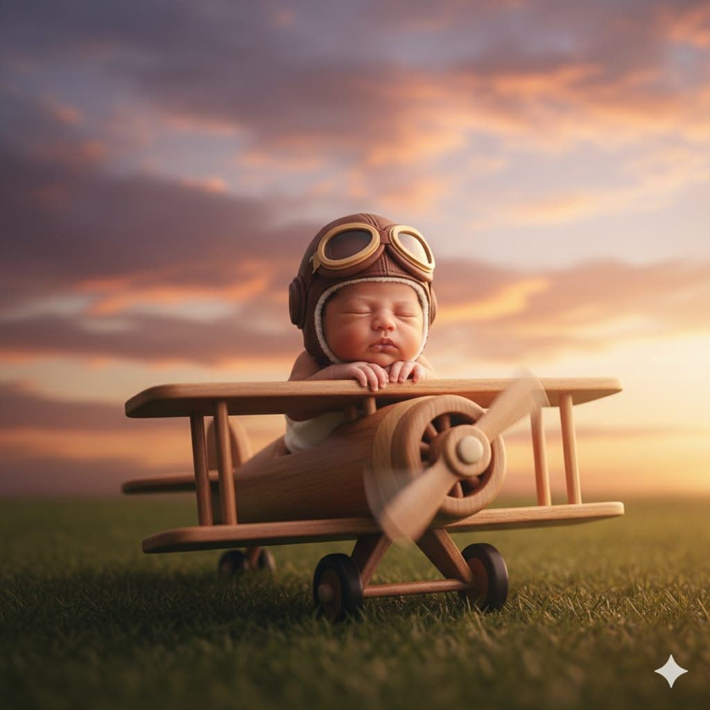 Hasil Generator AI, Prompt AI Newborn Photoshoot. FOTO/Gemini AI Prompt AI Newborn Photoshoot