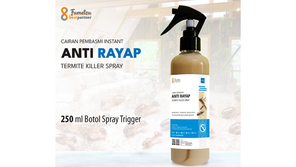 Fumetsu Cairan Pembasmi Anti Rayap. (FOTO/lazada.co.id) Fumetsu Cairan Pembasmi Anti Rayap