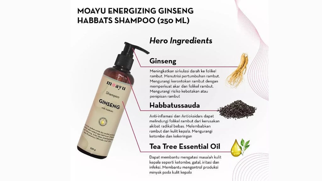Moayu Shampoo Ginseng. foto/Moayu Moayu Shampoo Ginseng