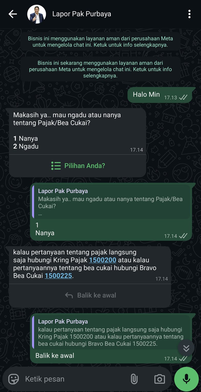 Lapor Pak Purbaya