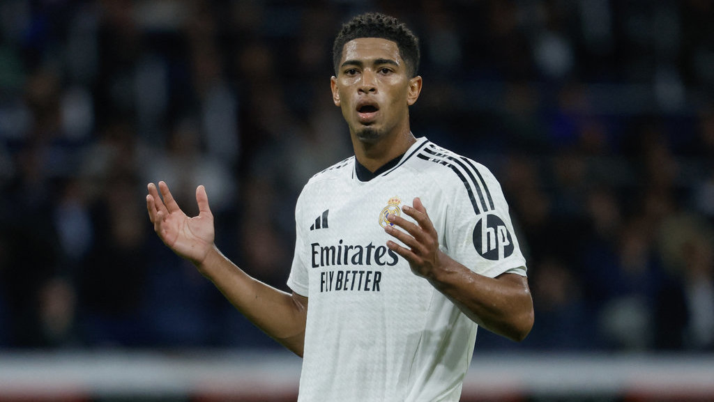 Gelandang Real Madrid asal Inggris Jude Bellingham. (Photo by Pierre-Philippe MARCOU / AFP) Jude Bellingham