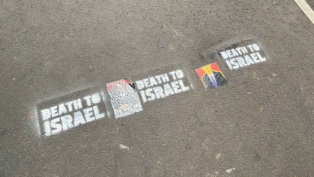 Aksi Bela Palestina di Kedubes AS Jakarta