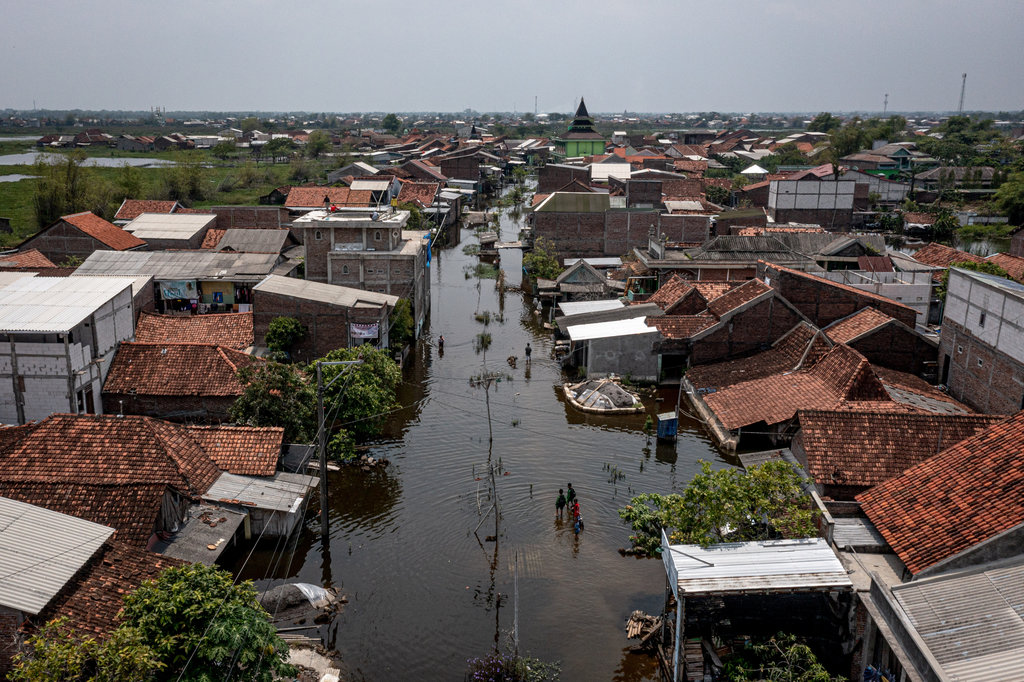 Banjir menggenangi tujuh dusun di Sayung Demak 