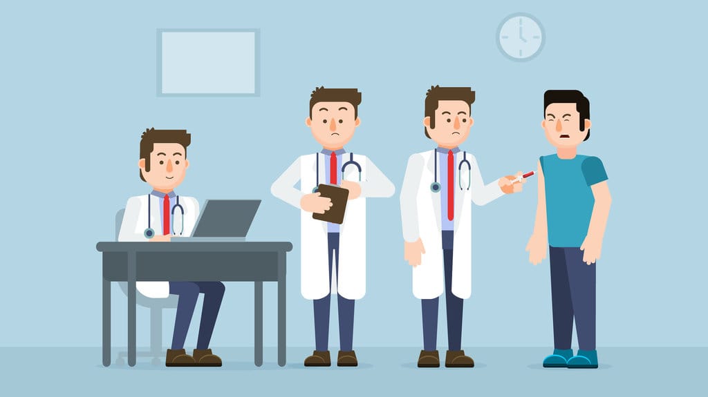 Ilustrasi Menghindari Informasi. freepik/Set of four doctor characters Ilustrasi Menghindari Informasi