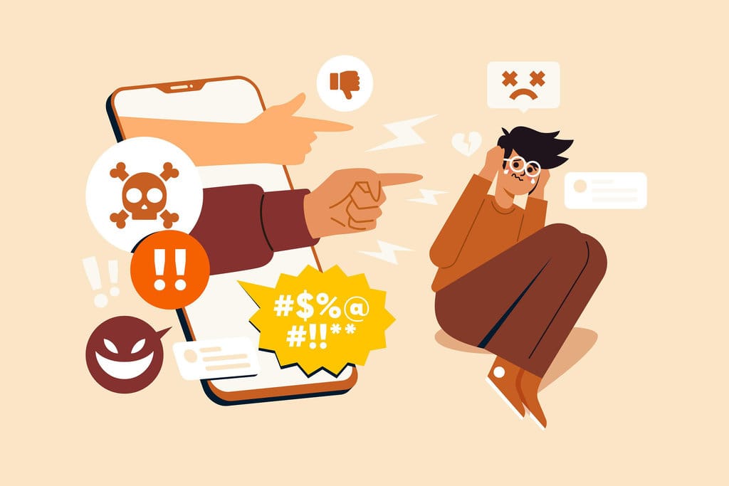 Ilustrasi Menghindari Informasi. freepik/Cyber bullying concept pikisuperstar Ilustrasi Menghindari Informasi