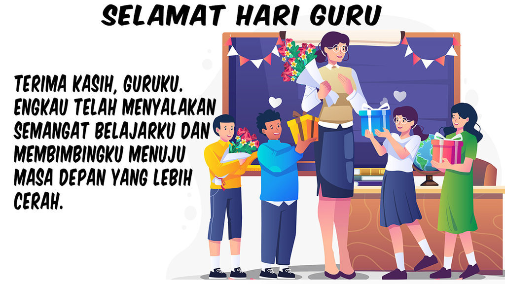 Ilustrasi Kartu Ucapan Hari Guru Nasional. tirto.id/iStockphoto Ilustrasi Kartu Ucapan Hari Guru Nasional