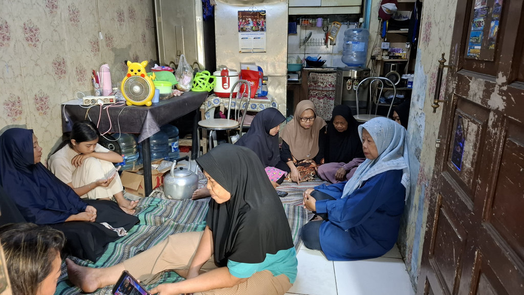 Suasana rumah duka Alvaro Kiano Nugroho