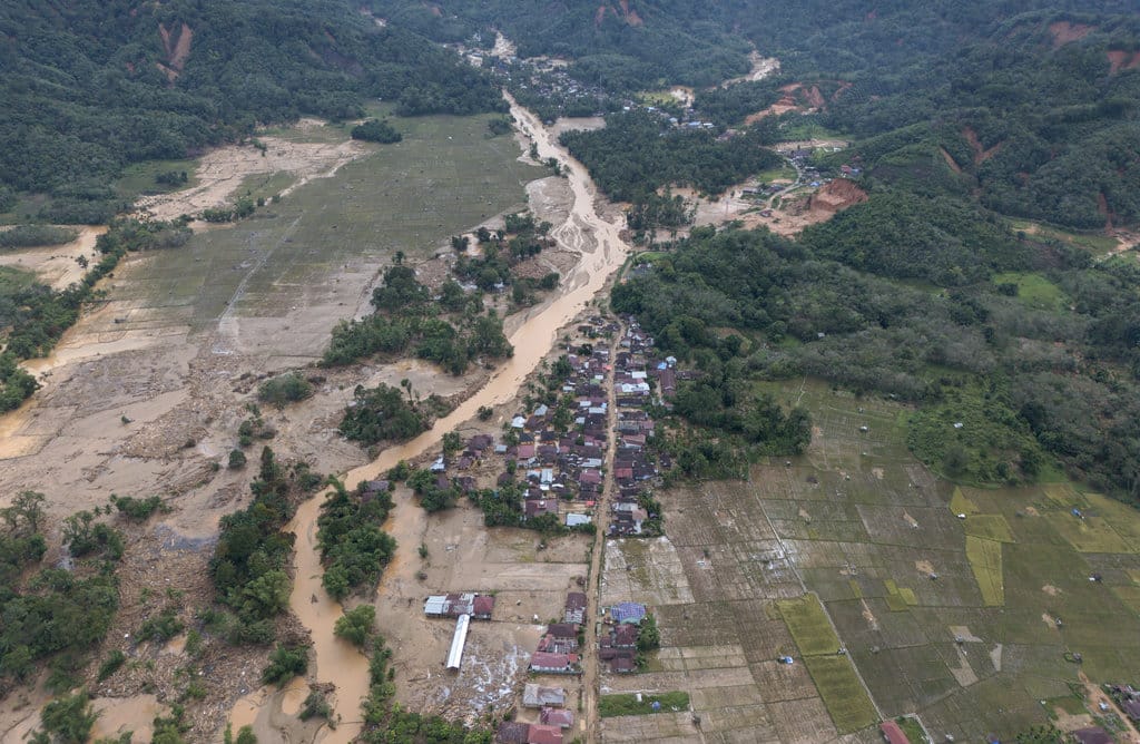 Dampak banjir bandang di Desa Sihaporas Tapanuli Tengah