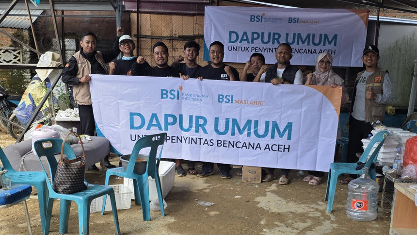 Dapur Umum dan Posko Kesehatan BSI di Aceh
