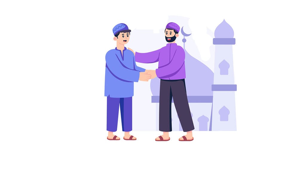 Ilustrasi menjawab salam dalam Islam