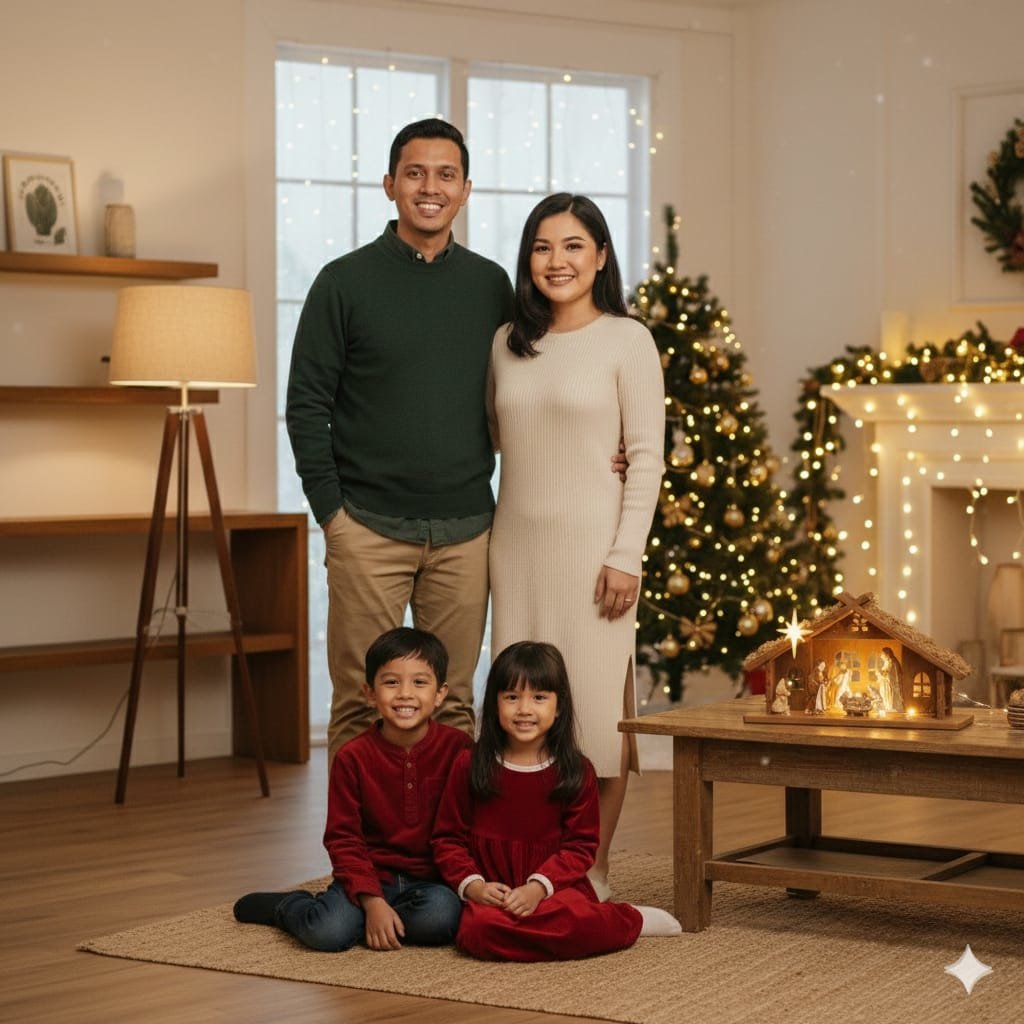 Prompt Gemini AI Foto Keluarga Natal