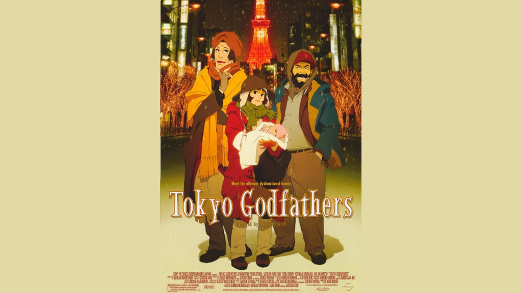 Poster Film Tokyo Godfathers (2003). (FOTO/IMDb) Film Tokyo Godfathers