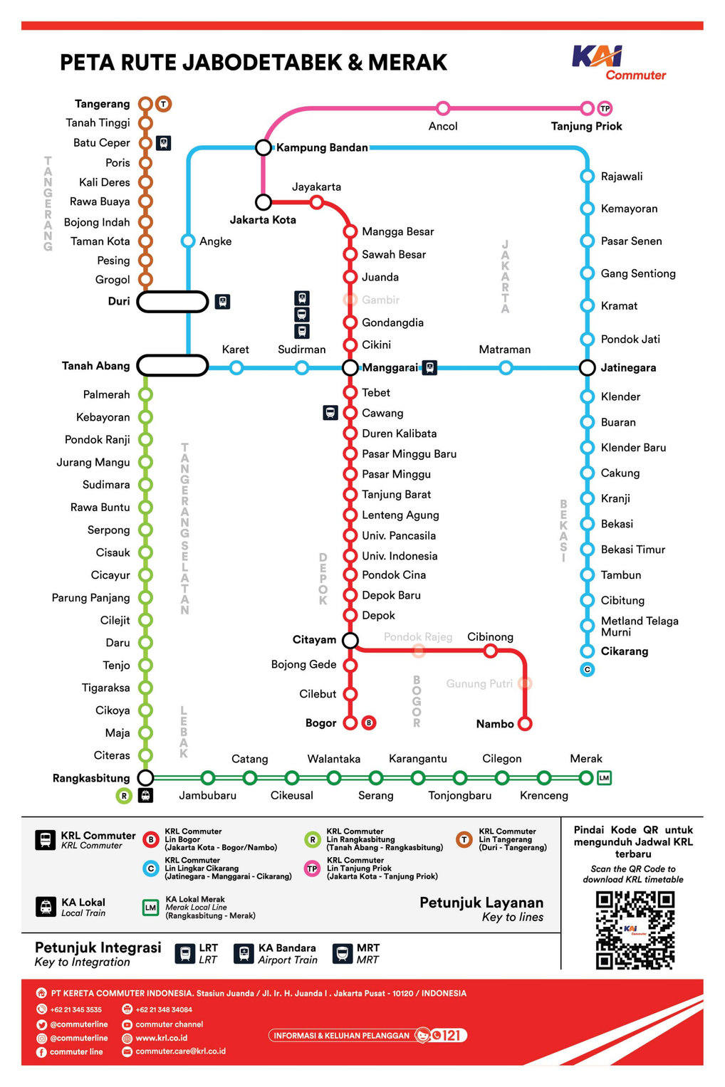 Peta Rute Jabodetabek dan Merak