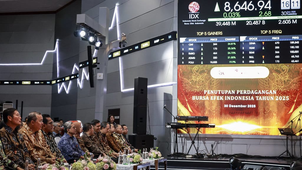 Penutupan perdagangan Bursa Efek Indonesia tahun 2025