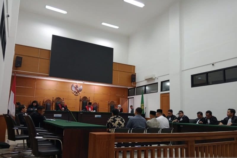 Suasana sidang pembacaan putusan di Pengadilan Tipikor Serang, Banten, Selasa (13/1/2026).