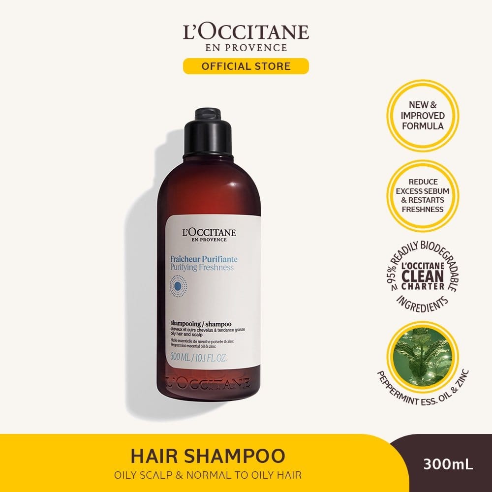 L’Occitane Purifying Freshness Shampoo 300ml - Sampo Rambut