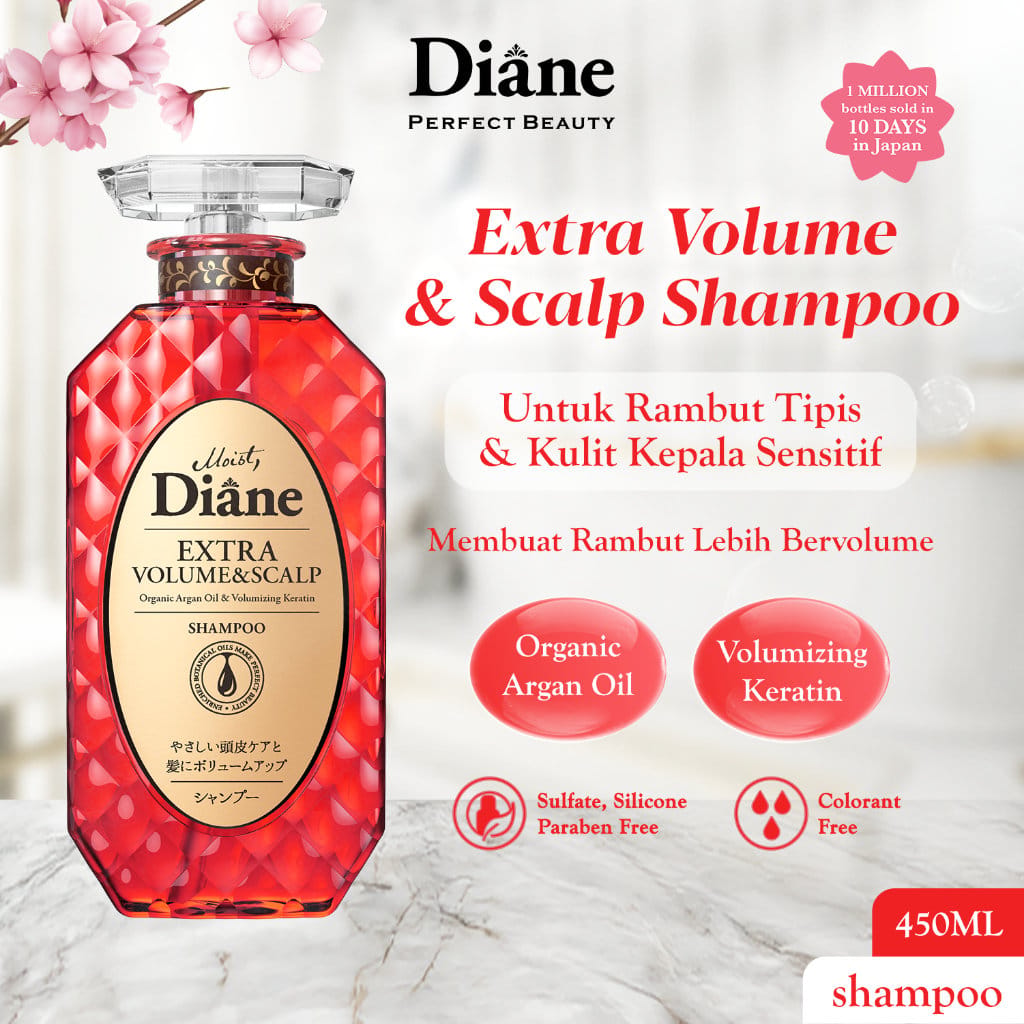 Moist Diane Extra Volume & Scalp Shampoo 450ml (Made in Japan)