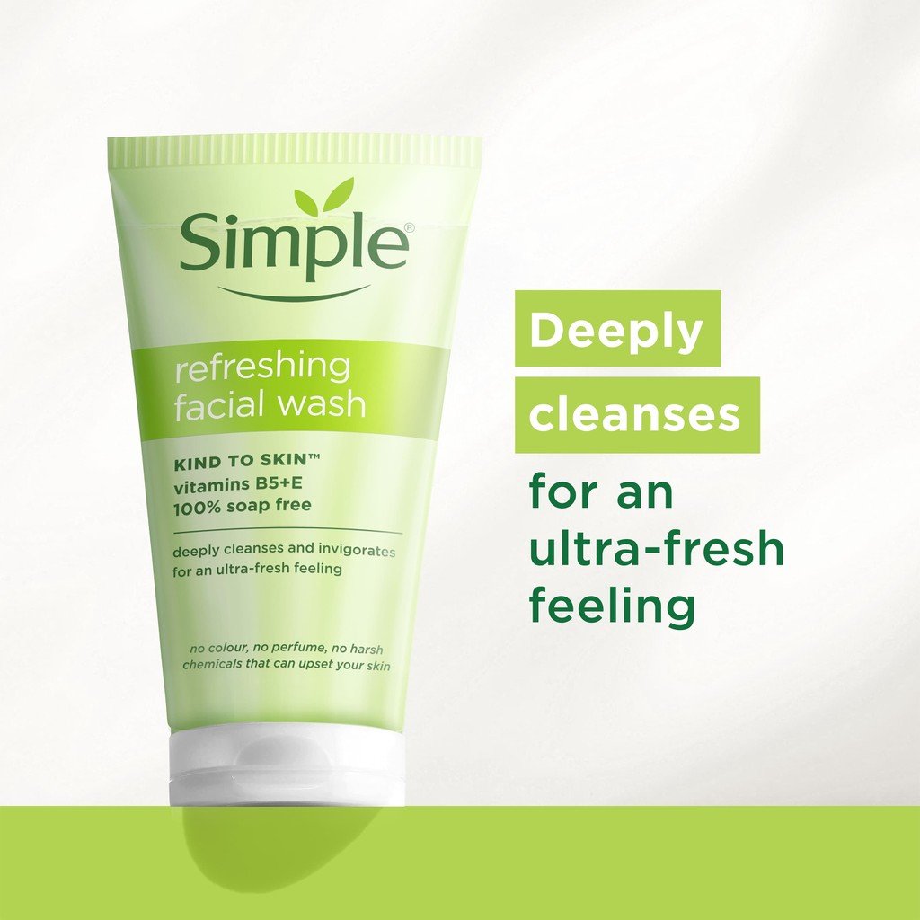 Simple Facial Wash Gel Refreshing 150ml - Sabun Cuci Muka - No Harsh Chemicals