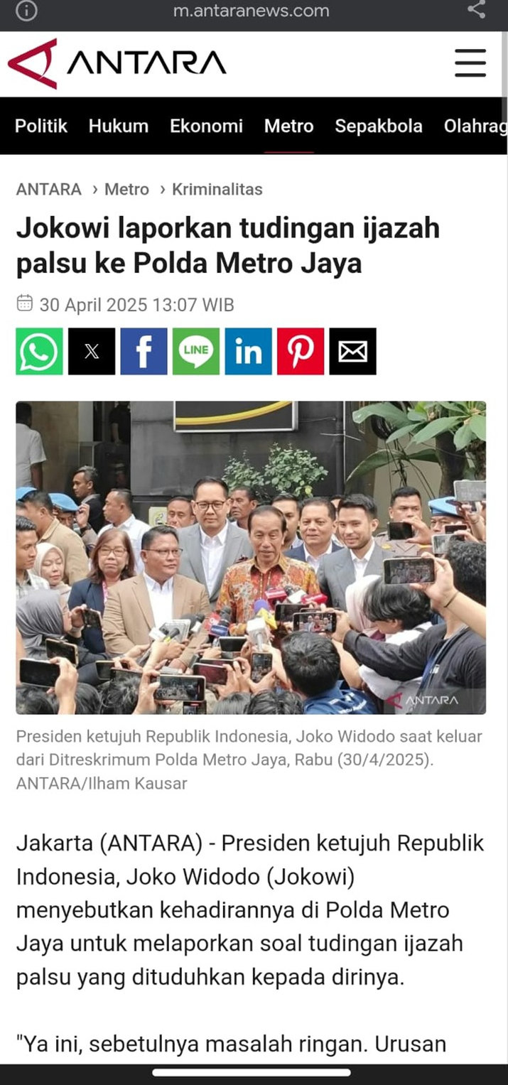 Periksa Fakta Ijazah Palsu Jokowi