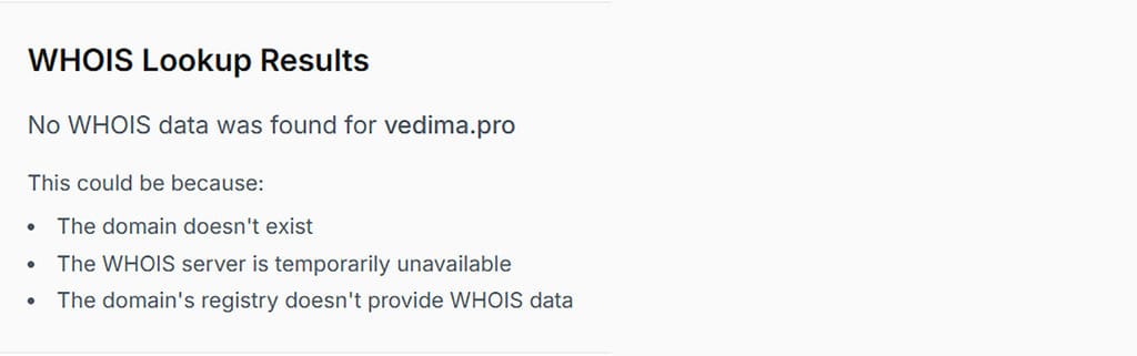 Periksa Fakta situs WHOIS