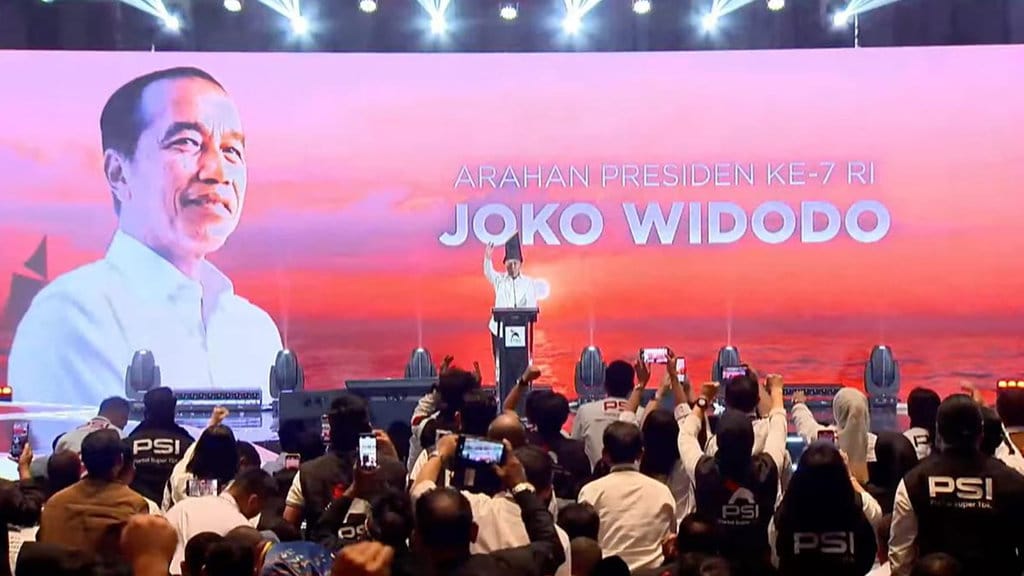 Jokowi di Rakernas PSI
