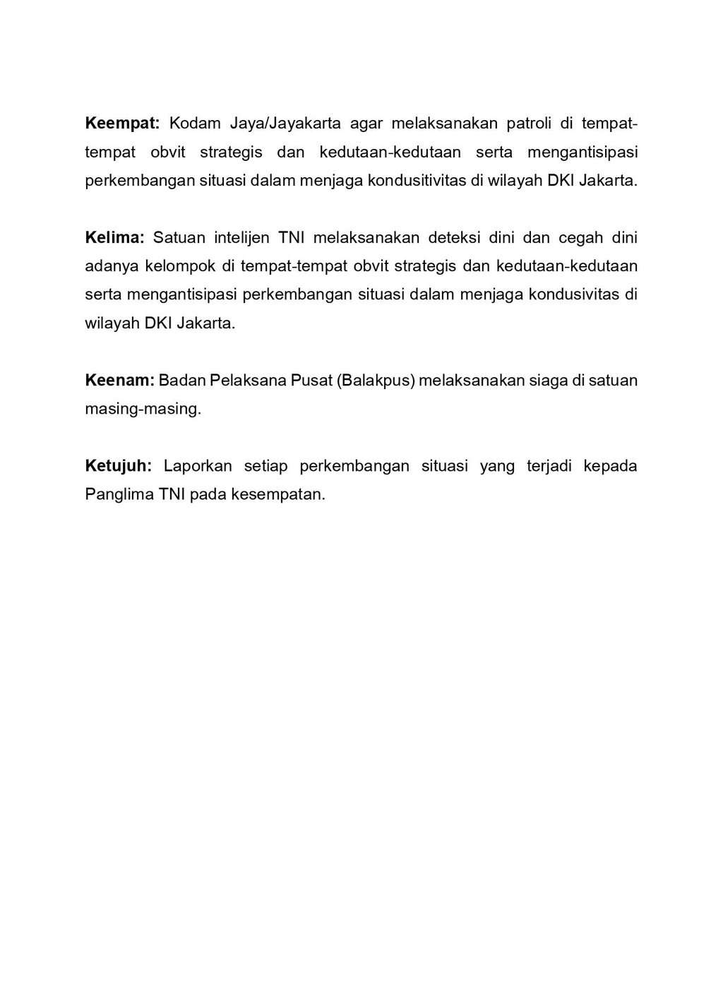 telegram TNI